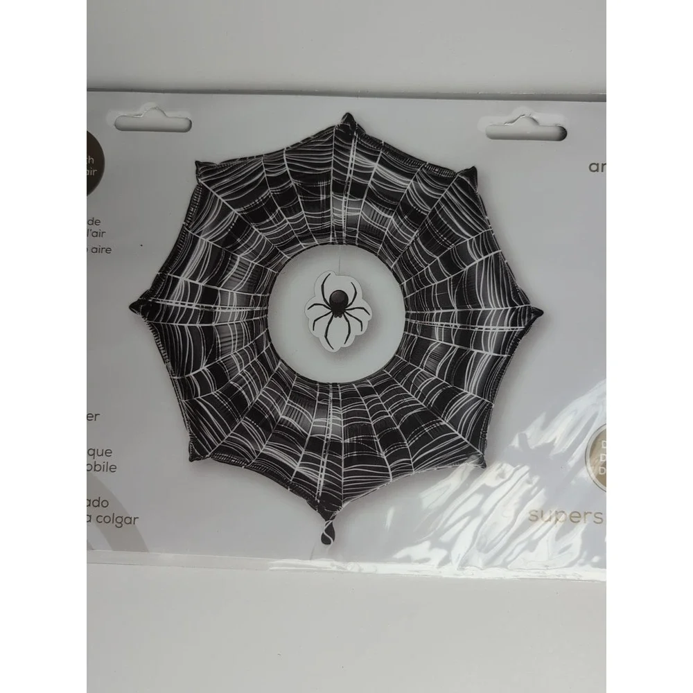 HUGE Halloween mylar SPIDER WEB BALLOON Supershape‎ Anagram 32